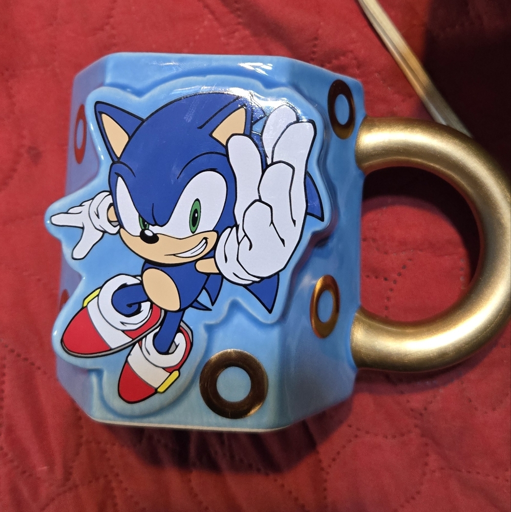 Sonic the Hedgehog Blue and Gold Mug
